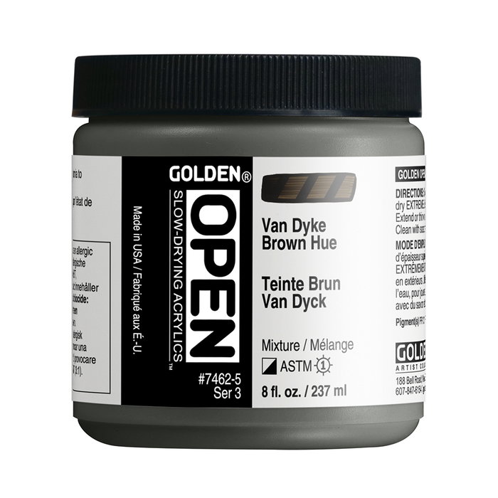 Golden Couleurs Acryliques OPEN Marron Van Dyke 237 ml Golden Couleurs Acryliques OPEN Marron Van Dyke 237 ml