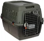 Kerbl Box de Transport pour Chien et Chat, Modèle Eco en Plastique Recyclé, Gris/Vert, Dimensions 81 x 60 x 61.5 cm, Conforme Normes IATA, Avec Gamelle d'Eau
