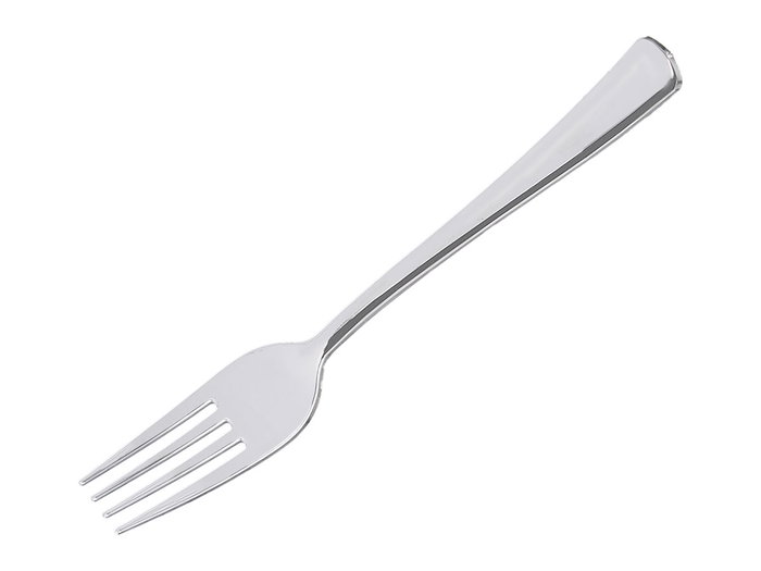 KINVARA Set de 12 fourchettes en plastique argenté (48 pièces) KINVARA Set de 12 fourchettes en plastique argenté (48 pièces)