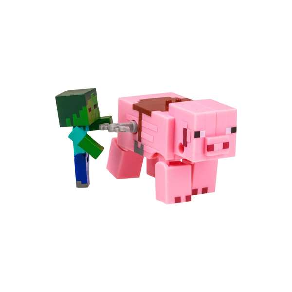 Bizak Figurine Minecraft à mouvement animal - À remonter pour les voir bouger - Boîte en espagnol