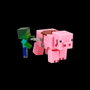 Bizak Figurine Minecraft à mouvement animal - À remonter pour les voir bouger - Boîte en espagnol