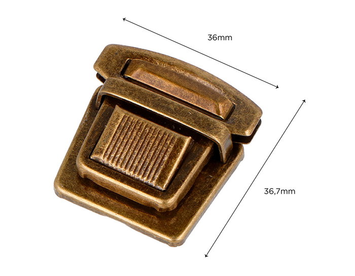 Innspiro Broche Tupi Rectangulaire Acier Or Vieux 37x36 mm Innspiro Broche Tupi Rectangulaire Acier Or Vieux 37x36 mm