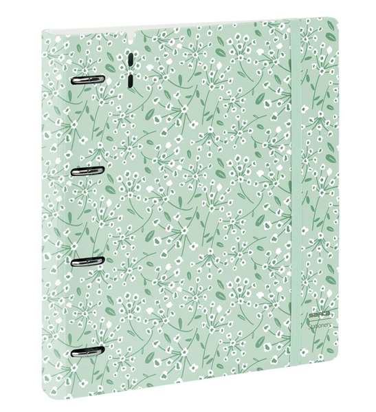 Safta Carpeblock - Tapis de jeu en mousse PP pour enfants 4 animaux 35 mm, motif fleurs vert clair, 27 x 32 x 4 cm