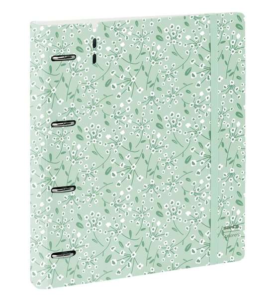 Safta Carpeblock - Tapis de jeu en mousse PP pour enfants 4 animaux 35 mm, motif fleurs vert clair, 27 x 32 x 4 cm