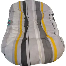AIME Coussin de couchage pour chien - Forme ovale - 90 cm - Gris - Confortable et lavable pour grands chiens
