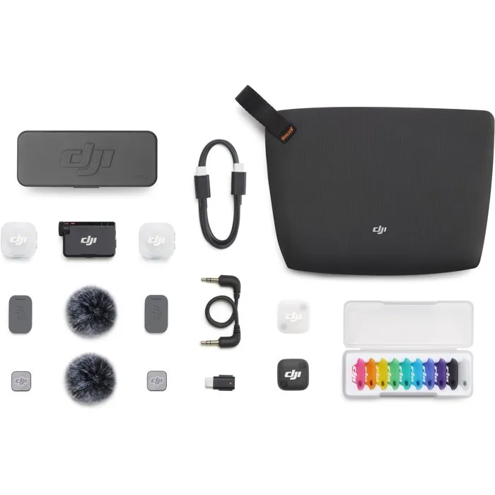 DJI Mic Mini 2 - Microphone sans fil 2 TX + 1 RX avec boîtier de charge - Noir