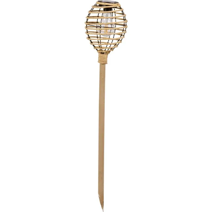 Torche solaire Lumina Faux Rottin Naturel - 70 cm Torche solaire Lumina Faux Rottin Naturel - 70 cm