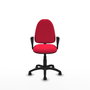 PIQUERAS Y CRESPO Chaise de bureau Aýna Rouge avec accoudoirs fixes