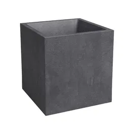 Artevasi Sydney - Pot de fleur carré anthracite 21 L - 30 cm - Design moderne pour intérieur et extérieur - Dimensions 29.5x29.5x29.5 cm