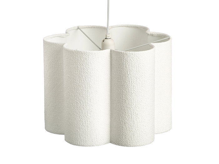 Giftdecor Lampe de Plafond Rugueuse 35x25x32 cm, Métal et Velours, Naturel (Set de 2)
