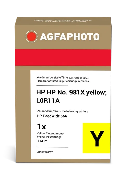 Agfa Photo compatible HP 981X jaune APHP981XY Cartouche d'encre jaune ~10 000 pages Agfa Photo compatible HP 981X jaune APHP981XY Cartouche d'encre jaune ~10 000 pages