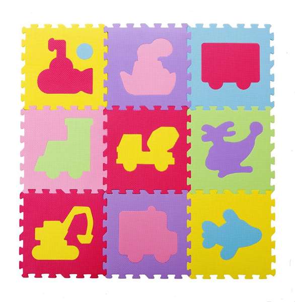 Creaciones Llopis - Puzzle Machines 30x30 cm, 9 Pièces, Pour Enfants 3 Ans et Plus, en Polyester