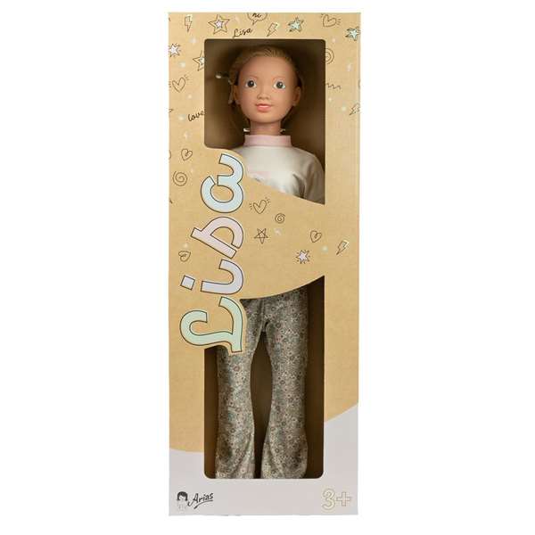 Muñecas Arias - Poupée Lisa 87 cm avec cheveux - Version espagnole