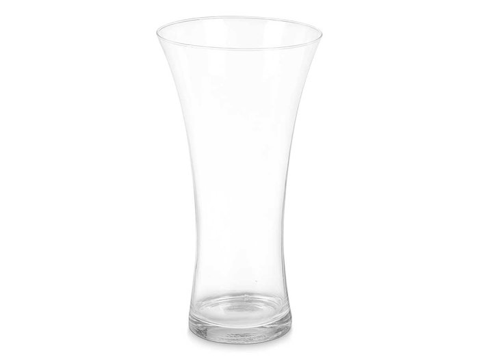 GIFTDECOR Vase en Cristal Transparent à Large Ouverture 30cm
