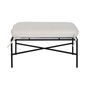 Repose-pied Home ESPRIT Blanc Noir Métal Urbaine 75 x 50 x 45 cm