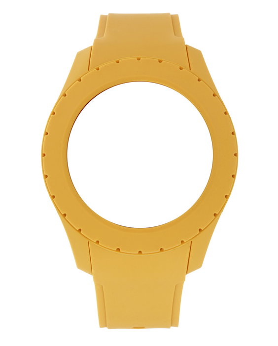 Watxandco Bracelet de montre en silicone jaune 49mm Watxandco Bracelet de montre en silicone jaune 49mm