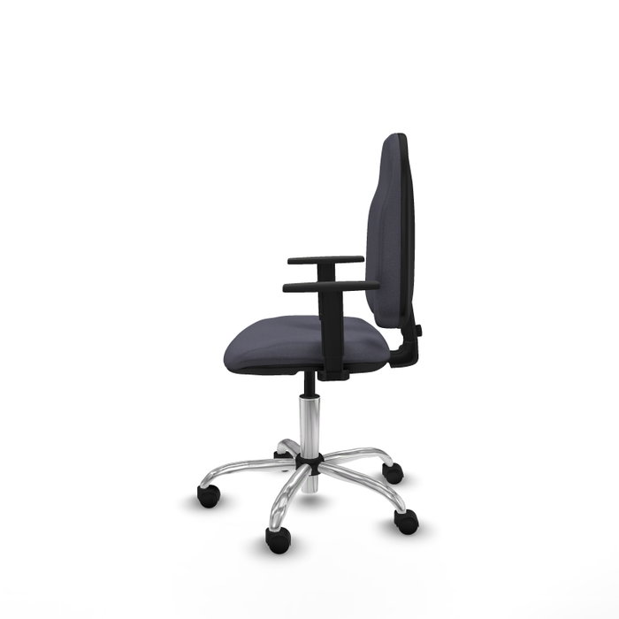 PIQUERAS Y CRESPO Chaise de bureau Algarra, tissu gris foncé, base chromée PIQUERAS Y CRESPO Chaise de bureau Algarra, tissu gris foncé, base chromée