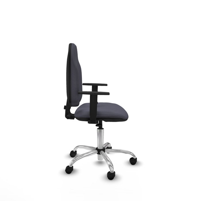 PIQUERAS Y CRESPO Chaise de bureau Algarra, tissu gris foncé, base chromée PIQUERAS Y CRESPO Chaise de bureau Algarra, tissu gris foncé, base chromée