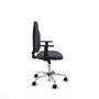PIQUERAS Y CRESPO Chaise de bureau Algarra, tissu gris foncé, base chromée