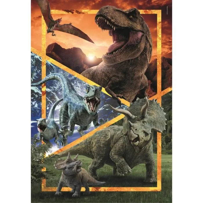 Clementoni Puzzle 104 pièces Jurassic World Super Color - Dinosaures - À partir de 6 ans Clementoni Puzzle 104 pièces Jurassic World Super Color - Dinosaures - À partir de 6 ans