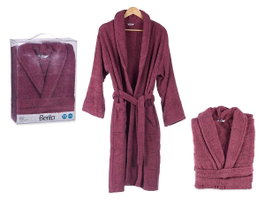 BERILO Lot de 6 peignoirs rouges L XL