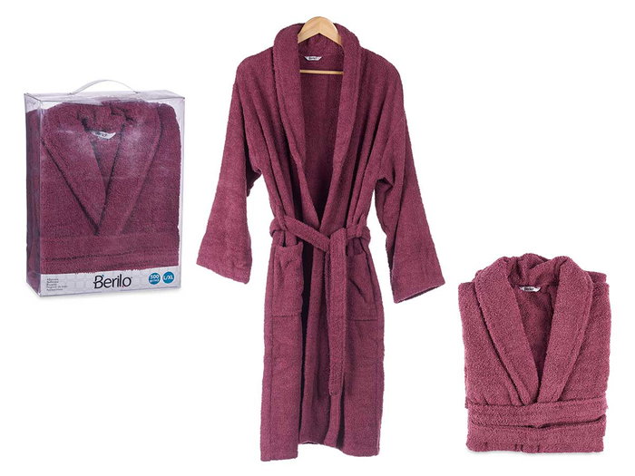 BERILO Lot de 6 peignoirs rouges L XL BERILO Lot de 6 peignoirs rouges L XL