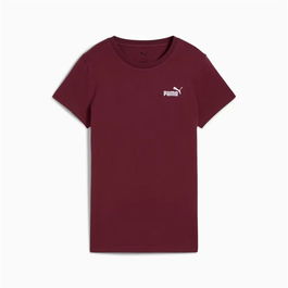 T-shirt à manches courtes femme Puma Essentials Small Rouge foncé L