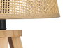Giftdecor Lampe de Table Abat-jour Conique Naturel 39 cm Bois Pin PVC Papier Marron (Set de 4)