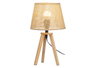 Giftdecor Lampe de Table Abat-jour Conique Naturel 39 cm Bois Pin PVC Papier Marron (Set de 4)