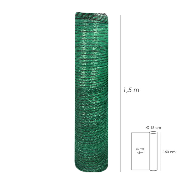 SATURNIA Malla Sombreo Vert clair 1,5 m x 50 m
