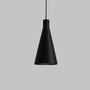 Shu Suspension Noir avec Rosace de Plafond Noire et Câble Noir