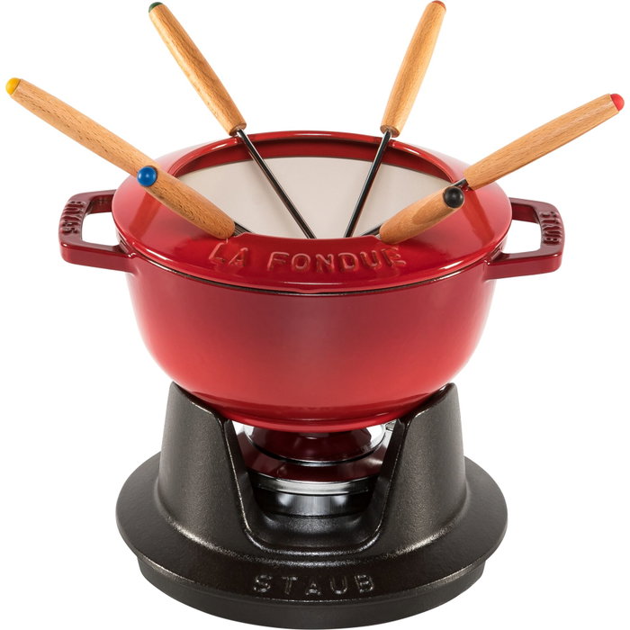 Staub La Fondue 18cm Cherry Red, Cast Iron Staub La Fondue 18cm Cherry Red, Cast Iron