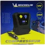 Michelin Mini - Compresseur digital 12V - Précision 0.05 à 3.5 bars - Compact avec prise USB et affichage digital - Flexible nylon 10 cm inclus
