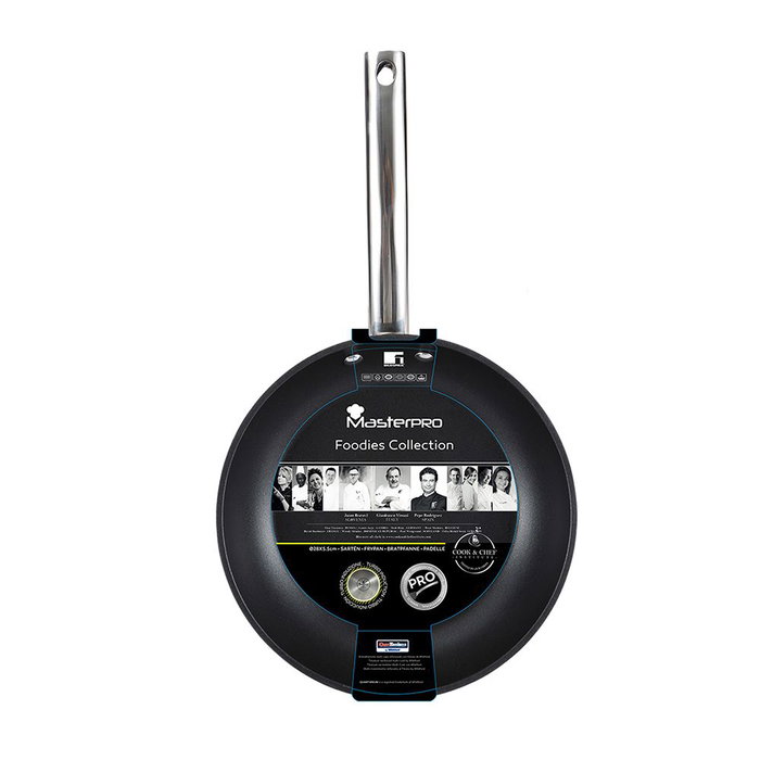 Masterpro Foodies Poêle en aluminium forgé Ø28 cm Antiadhésive Whitford Quantanium Induction