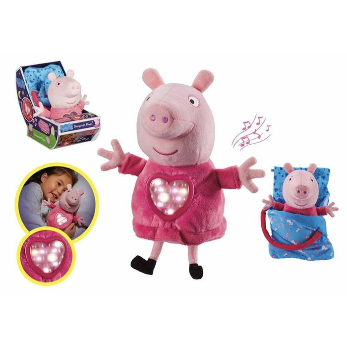 Peppa Pig Peluche Fiesta de Pijamas avec sac de couchage et lumière rose Peppa Pig Peluche Fiesta de Pijamas avec sac de couchage et lumière rose