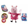 Peppa Pig Peluche Fiesta de Pijamas avec sac de couchage et lumière rose