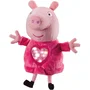 Peppa Pig - Peluche Sleepover avec Veilleuse Lumineuse et Berceuse - Jouet Doux et Câlin avec Sac de Couchage BANDAI