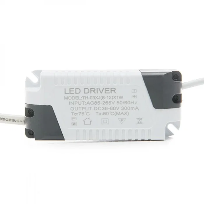 Plaque LED 12W 1200Lm 2700K Carrée Nickel Satiné 50.000H GL-CL-S12N-WW