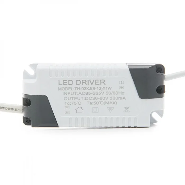 Plaque LED 12W 1200Lm 2700K Carrée Nickel Satiné 50.000H GL-CL-S12N-WW