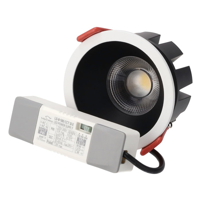 Downlight LED 8W CCT Osram réflecteur noir Ø 75 mm