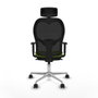 Piqueras y Crespo Chaise de Bureau avec Appui-tête 1D086N2 Pistache