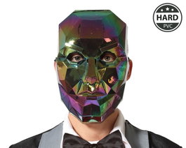 Atosa Masque Géométrique Multicolore à Effet Brillant pour Homme