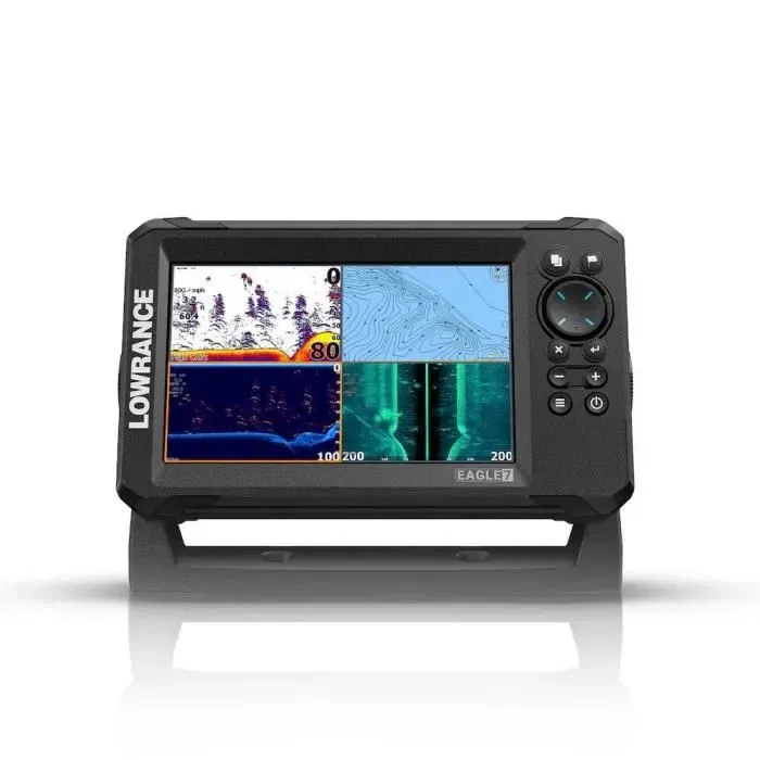Lowrance Eagle 7 - Combiné GPS Sondeur 7" - Écran IPS - Sonde TripleShot HD - Résistant à l'eau IPX7 - Fond de carte mondial