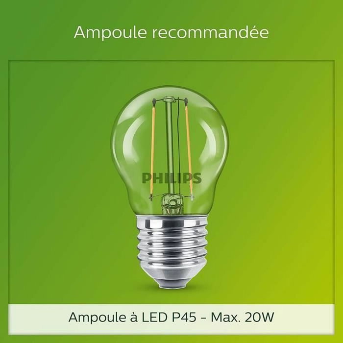 Philips Utrecht Lampadaire extérieur sur poteau Anthracite E27 20 W Haute tension Philips Utrecht Lampadaire extérieur sur poteau Anthracite E27 20 W Haute tension