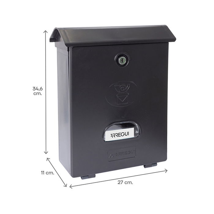 Boîte aux lettres Arregui Noir polystyrène Classic 27 X 11 X 34,6 cm
