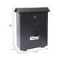 Boîte aux lettres Arregui Noir polystyrène Classic 27 X 11 X 34,6 cm