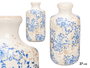 Giftdecor Vase Nonna Bouteille Bleu Beige 27 cm Céramique (Set de 6)