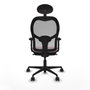 Piqueras y Crespo 2D036N1 Chaise de Bureau avec Appui-tête Rose