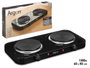 Argon Table de cuisson électrique double 2000W Noir 48x27x5 cm (Set de 4)