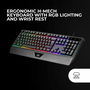 clavier et souris Mars Gaming MCP124PROES Noir Multicouleur Espagnol Qwerty